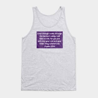 Bible Verse Psalm 23:4 Tank Top